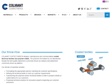 Tablet Screenshot of colmant-coated-fabrics.com